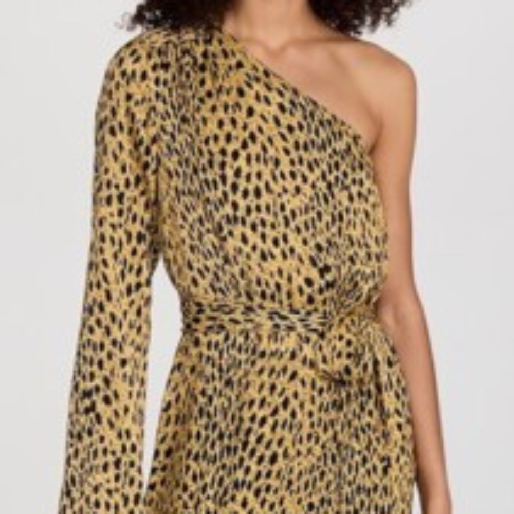 KITRI Amber Cheetah Print One Shoulder‎ Dress Size 2